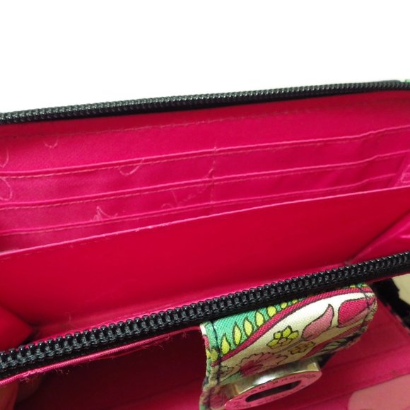 VERA BRADLEY TURNLOCK WALLET Petal Paisley - Picture 5 of 6